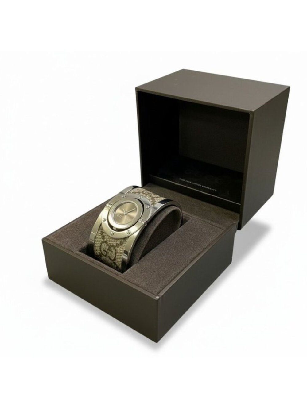 Gucci GG Logo Bangle Type Watch Bracelet - Picture 2 of 8